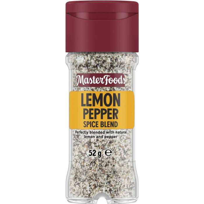 Lemon pepper nutrition facts